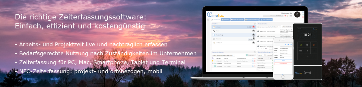 Flashnet Zeiterfassung - Die richtige Zeiterfassungssoftware:  Einfach, effizient und kostengünstig