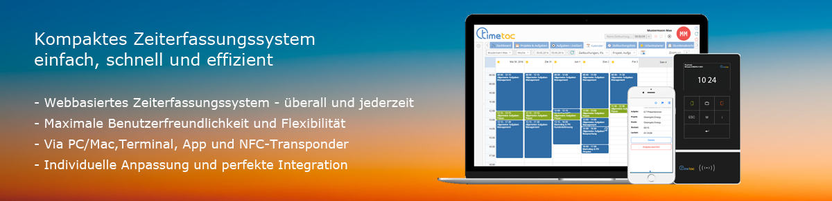 Flashnet Zeiterfassung - Kompaktes Zeiterfassungssystem - einfach, schnell und effizient