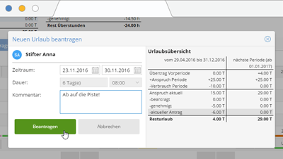 Ferienverwaltung / Abwesenheitsplanung