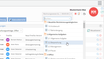 Live Zeiterfassung und Projektzeiterfassung