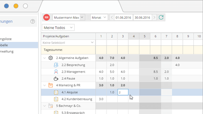 Nachtr&auml;gliche Zeiterfassung