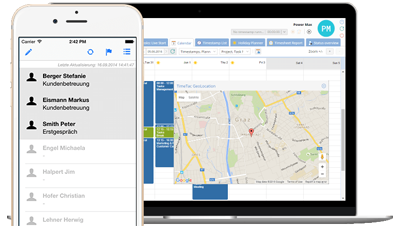 Mobile Zeiterfassung per APP mit Positionsdaten/GPS