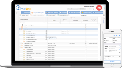 Projektzeiterfassung, Controlling und Management