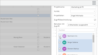 Selektionsm&ouml;glichkeiten