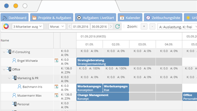 Projektauswertungen und Berichte